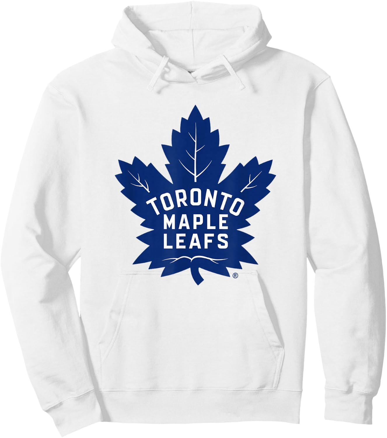 Toronto Maple Leafs Icon Gray Officially Licensed Hoodie - Hoodie | White