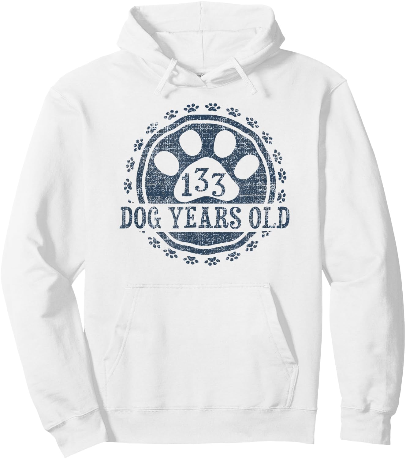 133 Dog Years Old, 19 in Human 19th Birthday Give Idea Hoodie - Hoodie | White