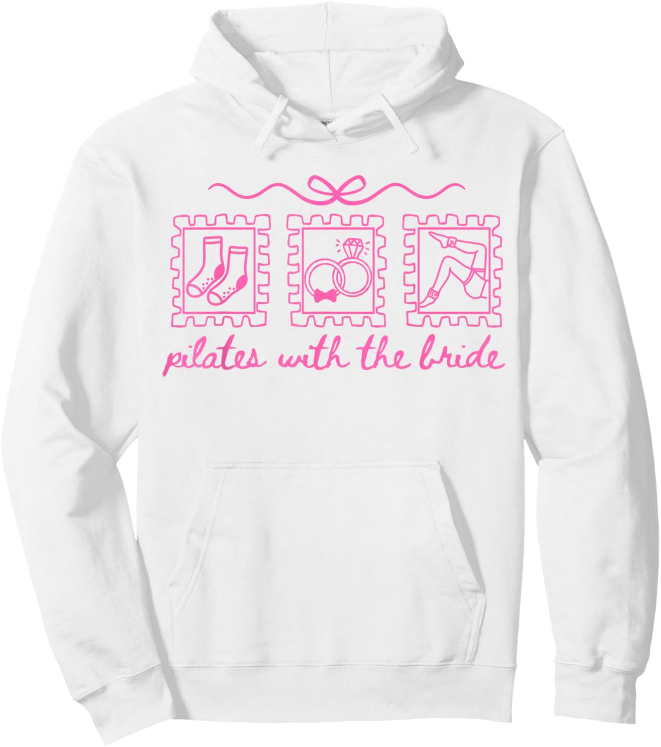 Cute Pilates Bridal Party Pilates with The Bride Hoodie - Hoodie | White