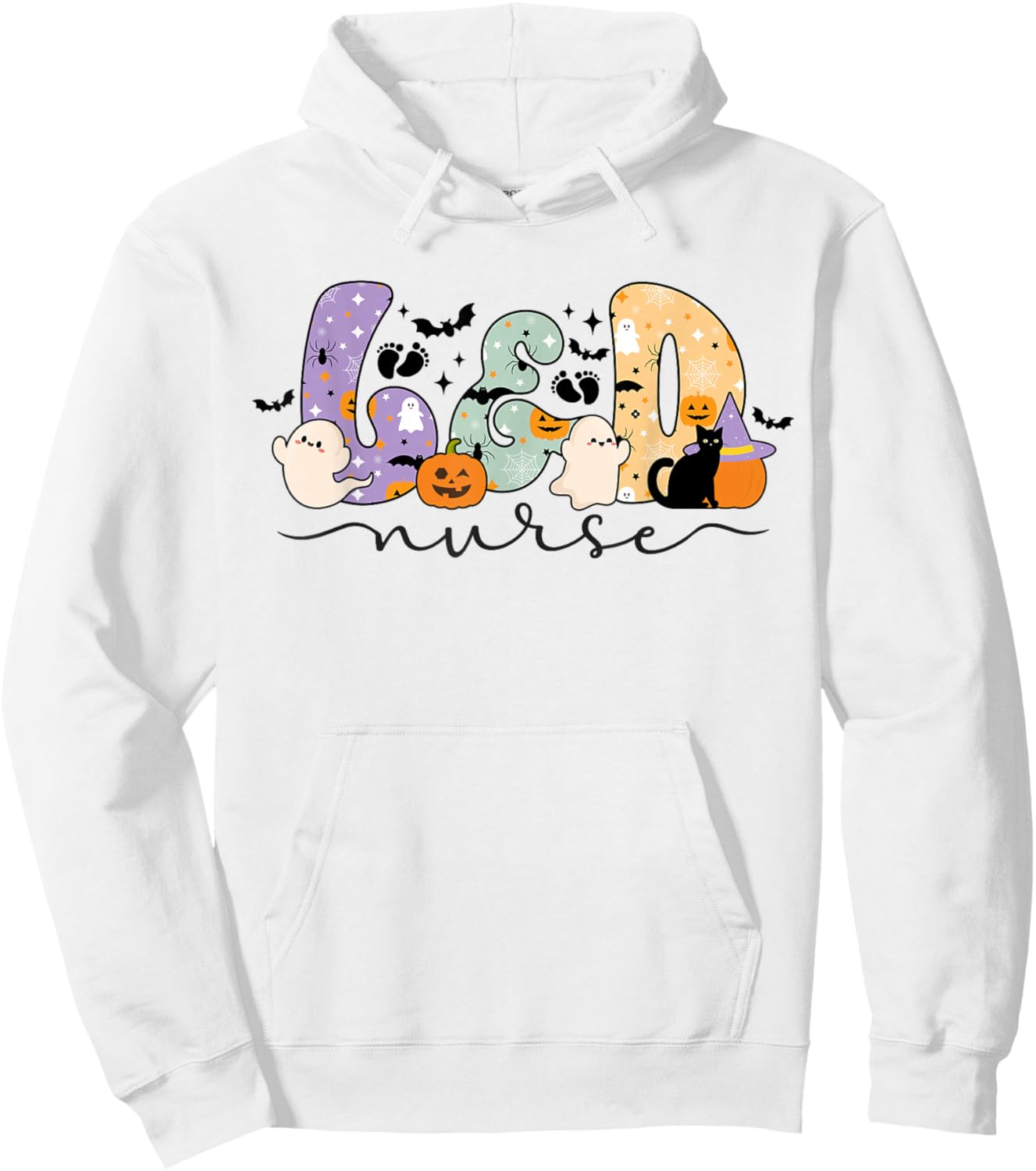 Spooky L&D Nurse Halloween L&D Nursing Hoodie - Hoodie | White