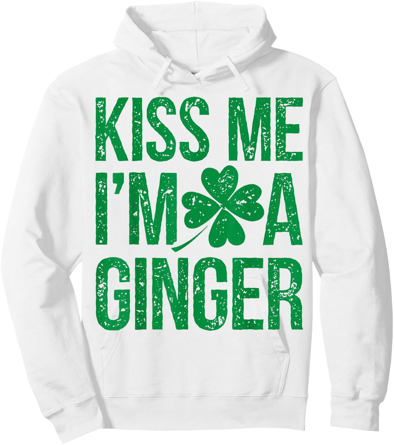 Kiss Me I'm A Ginger St Patricks Day Irish Men Women Cute Hoodie - Hoodie | White
