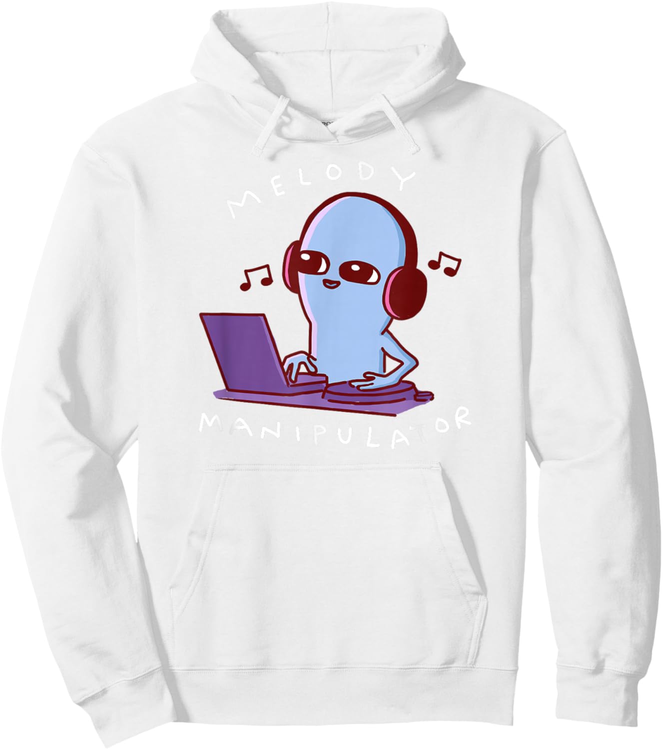 Threadless Nathan W. Pyle Melody Manipulator Graphic Hoodie - Hoodie | White