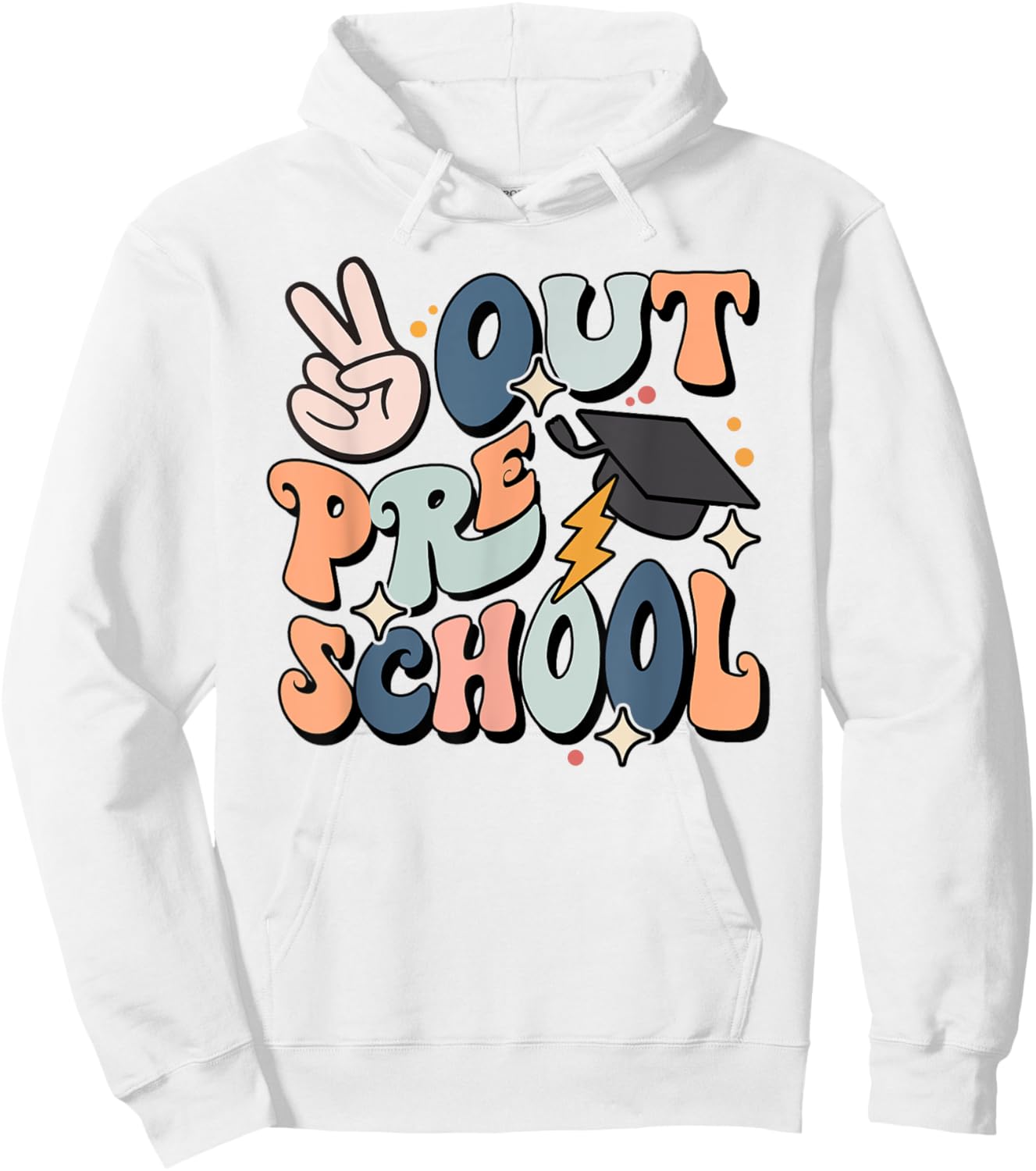Last Day Of Preschool Smile Face Peace Out Preschool Kids Hoodie - Hoodie | White