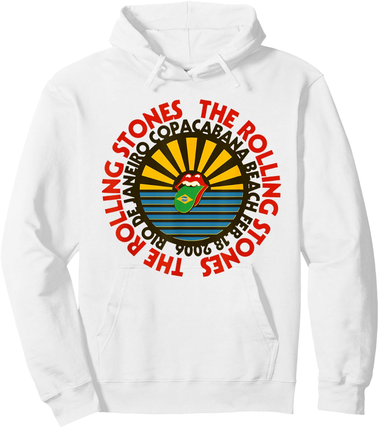Official Rolling Stones Copacabana Beach Hoodie - Hoodie | White