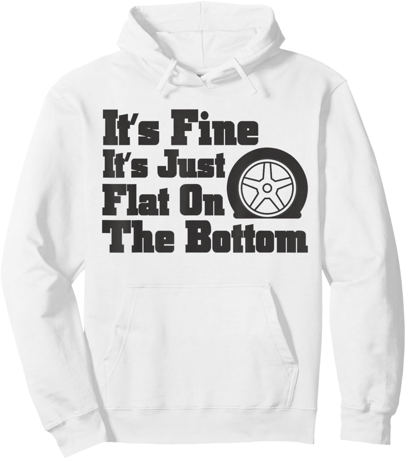 Funny Flat Tire Automotive Repair Shop Humor Hoodie - Hoodie | White