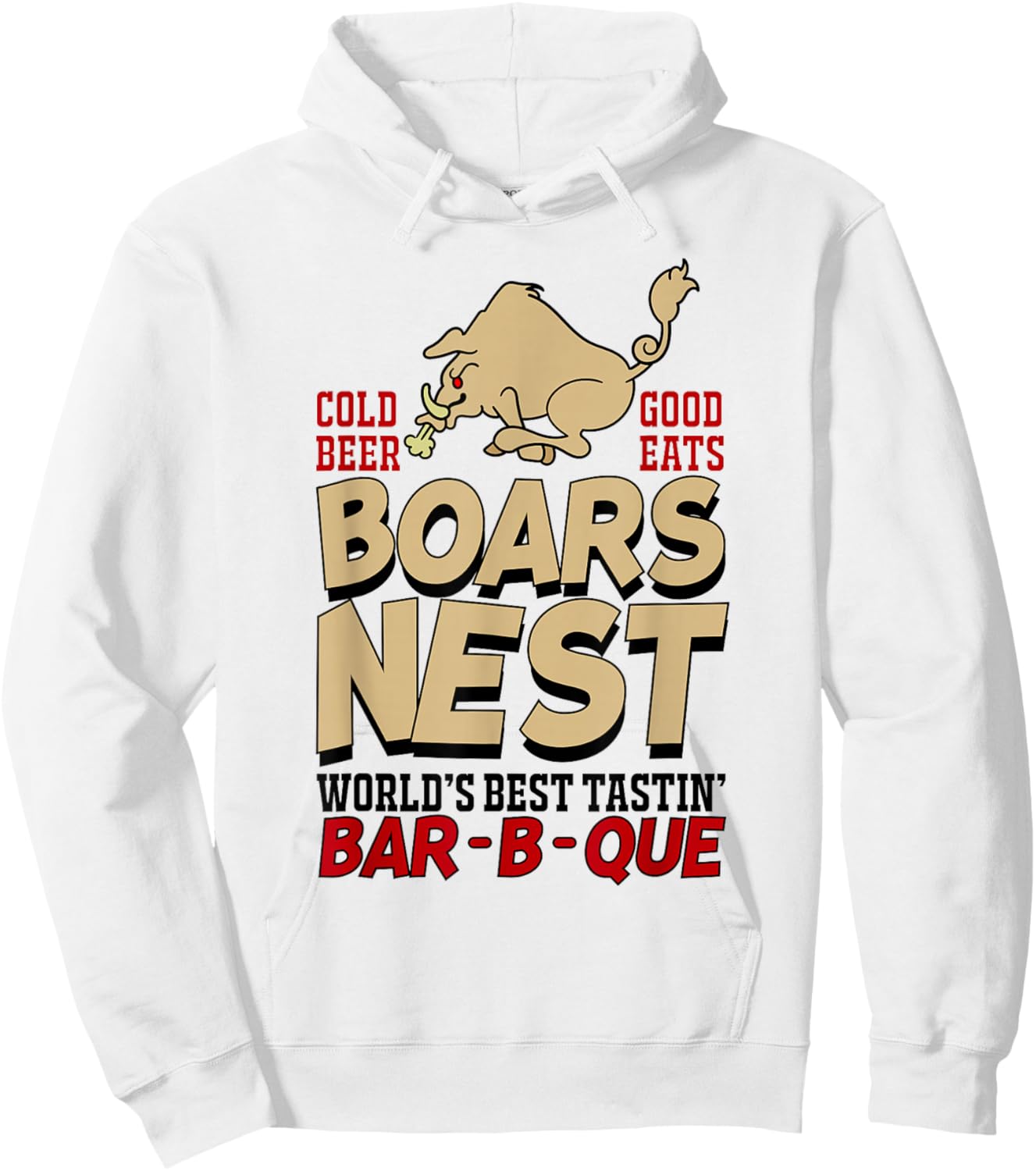 Boars Nest - Cold Beer - Good Eats Hoodie - Hoodie | White