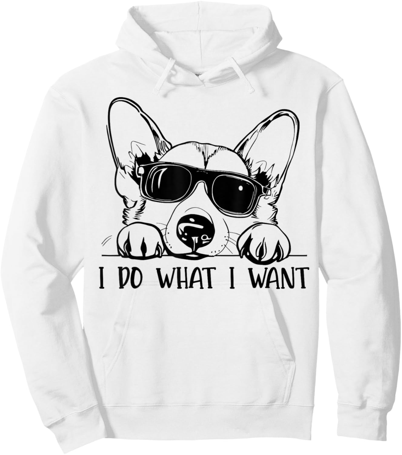 Corgi Dog Owner I Do What I Want Funny Pet Hoodie - Hoodie | White