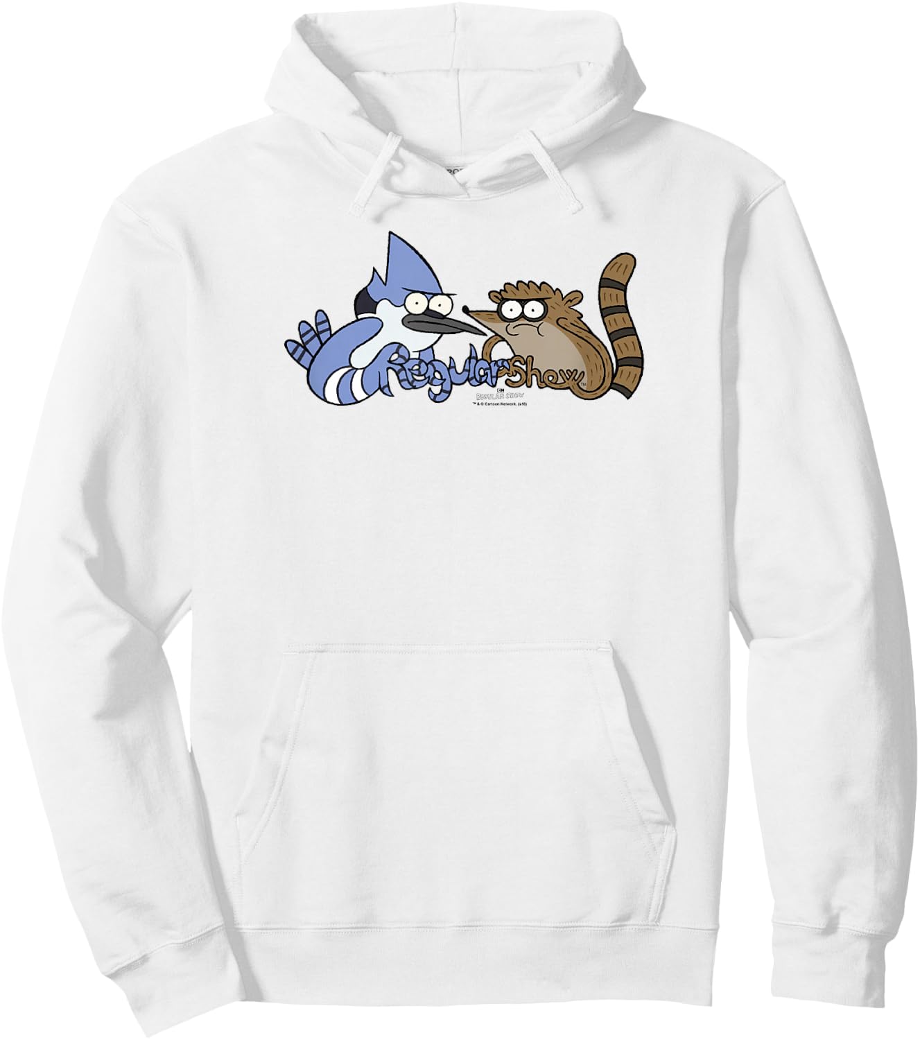 Regular Show Mordecai and Rigby Tattoo Art Small Hoodie - Hoodie | White