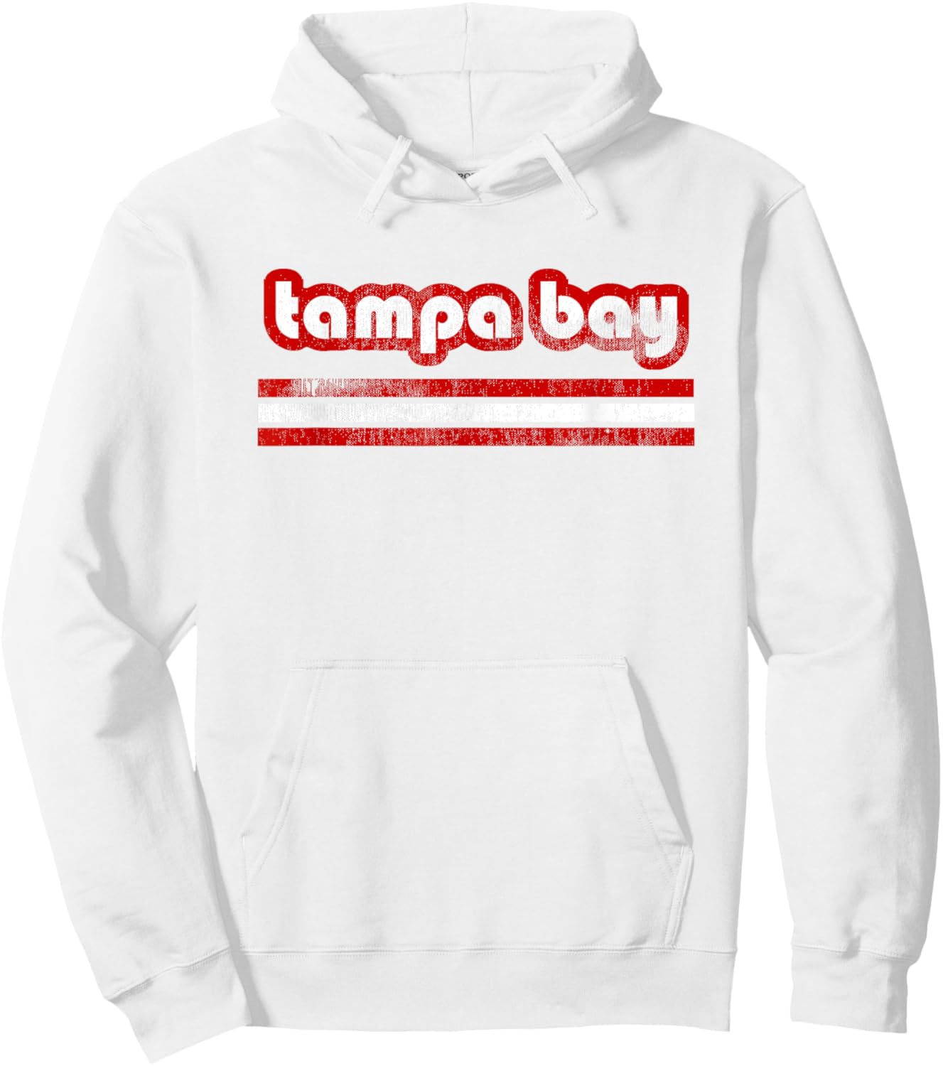Tampa Bay Florida Retro Vintage Weathered Throwback Hoodie - Hoodie | White