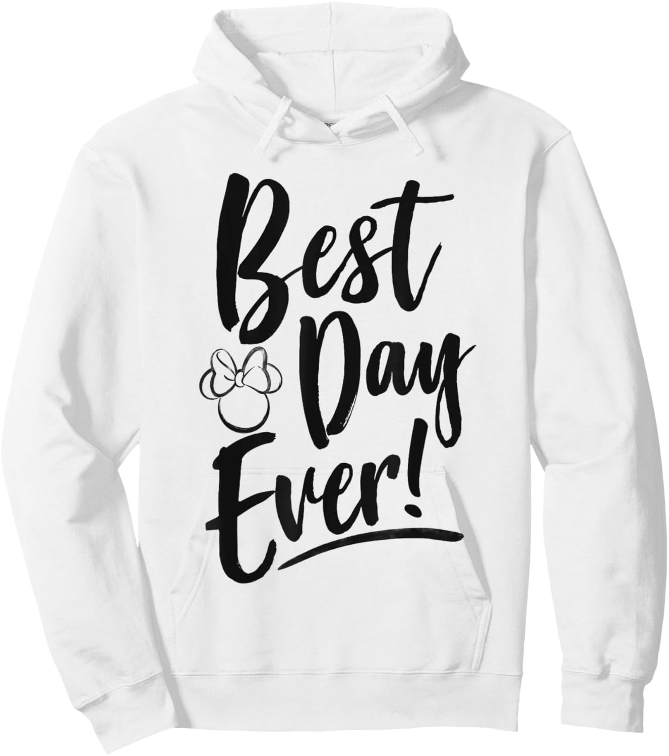 Disney Minnie Mouse Best Day Ever! Small Head Outline Hoodie - Hoodie | White