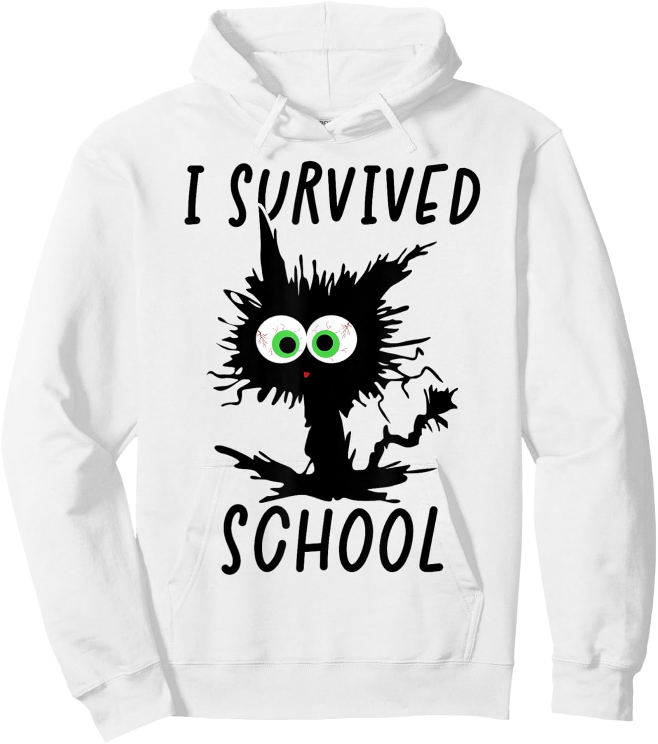 I Survived School Cat Happy Last Day Of School Men Women Kids Hoodie - Hoodie | White