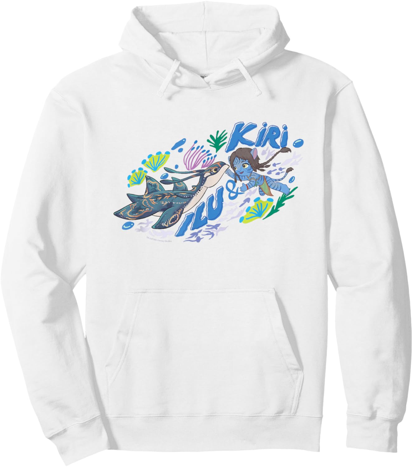 Avatar: The Way Of Water Cute Kiri & Ilu Best Friends Logo Hoodie - Hoodie | White