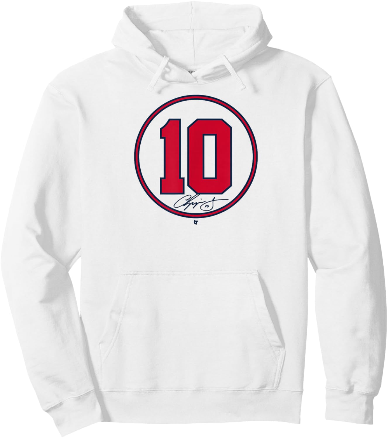 BreakingT Chipper Jones - Number Circle - Atlanta Baseball Hoodie - Hoodie | White