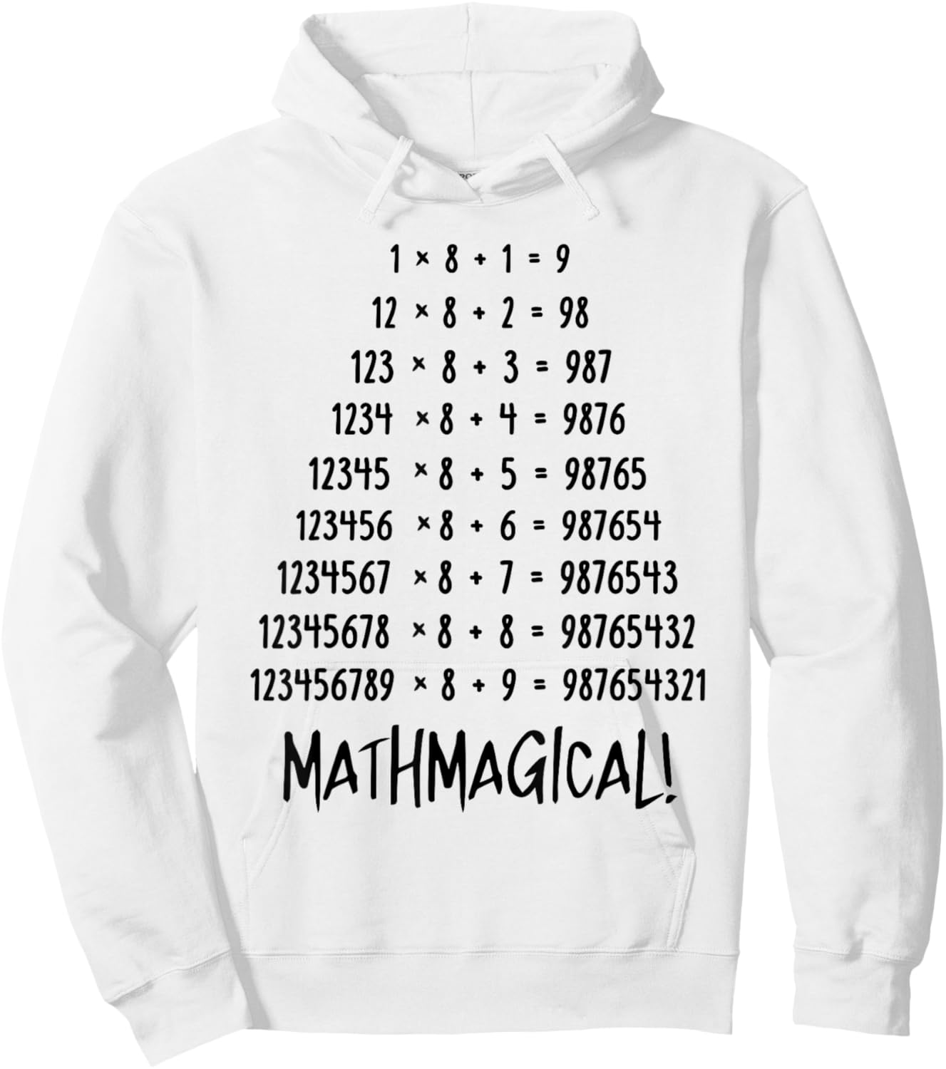 Mathmagical Christmas Math Teacher Pajamas Funny Math Pun Hoodie - Hoodie | White