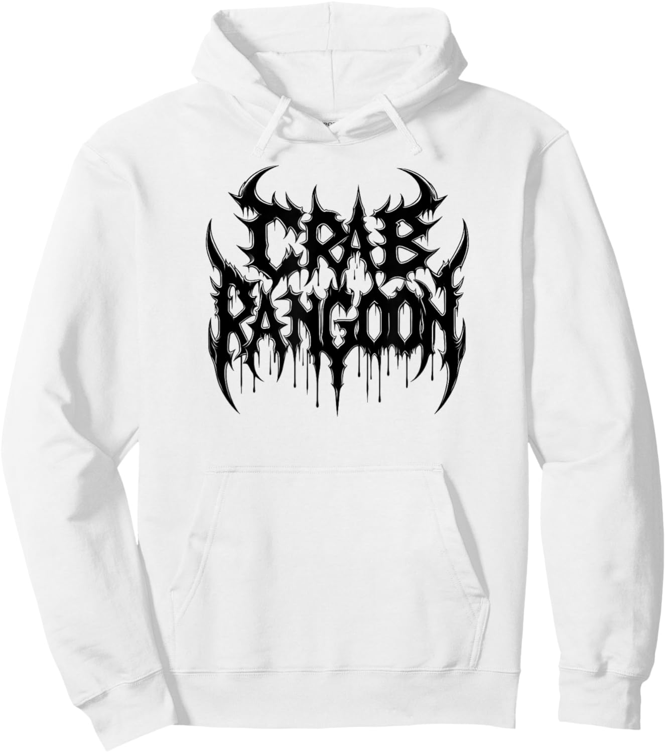 CRAB RANGOON Metal Shirt Dank Meme Funny Heavy Metal Cursed Hoodie - Hoodie | White