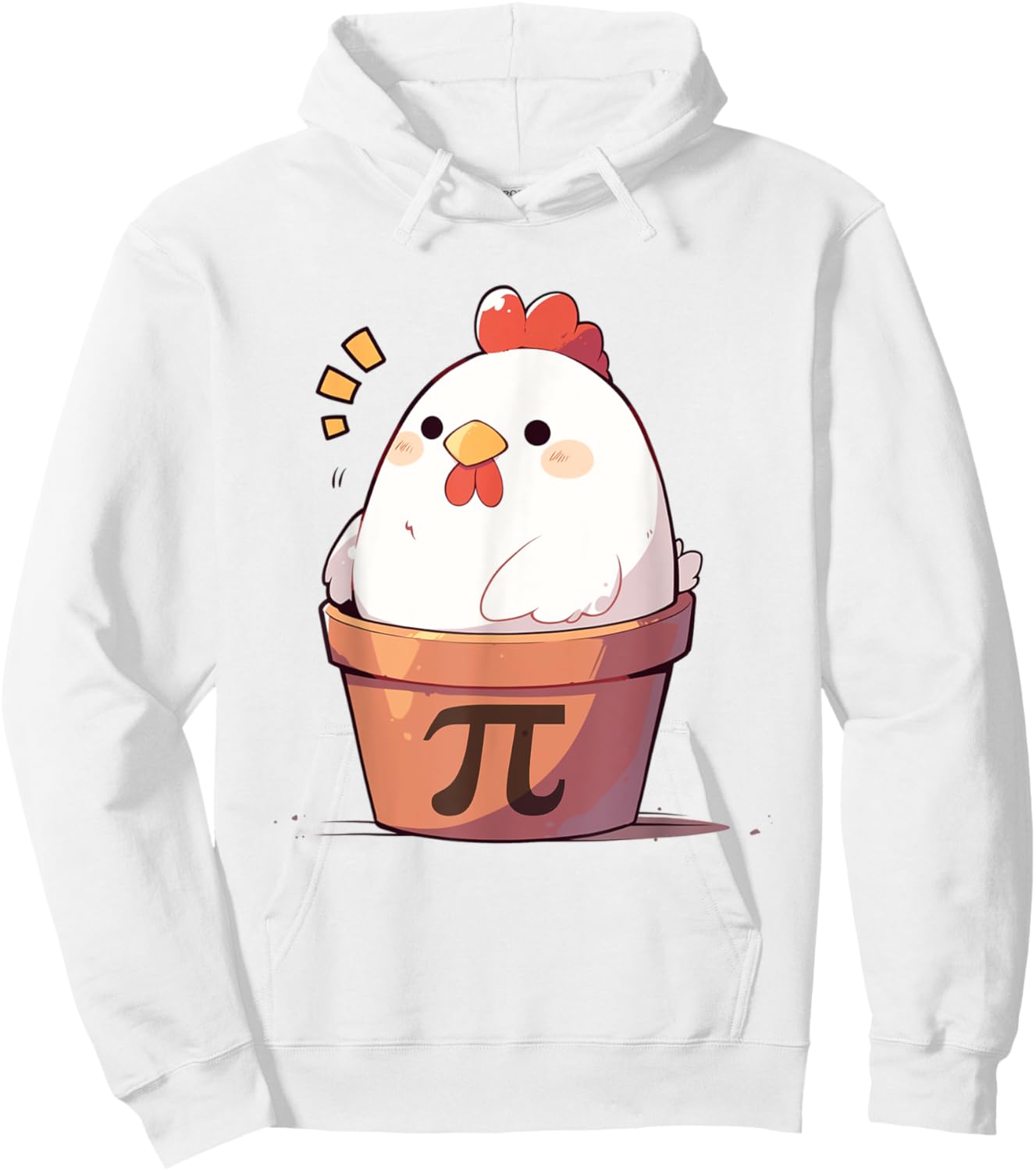 Chicken Pot PI Day Men Women Kids Math Teacher Gifts Hoodie - Hoodie | White