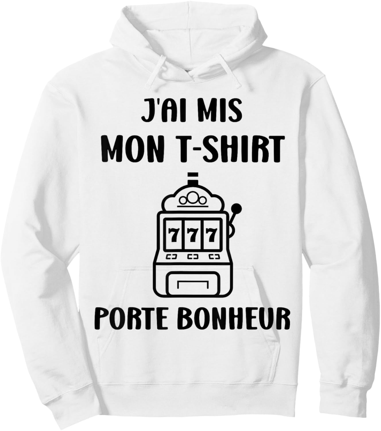 Winner Luck Humor Games Casino Lucky Charm Hoodie - Hoodie | White