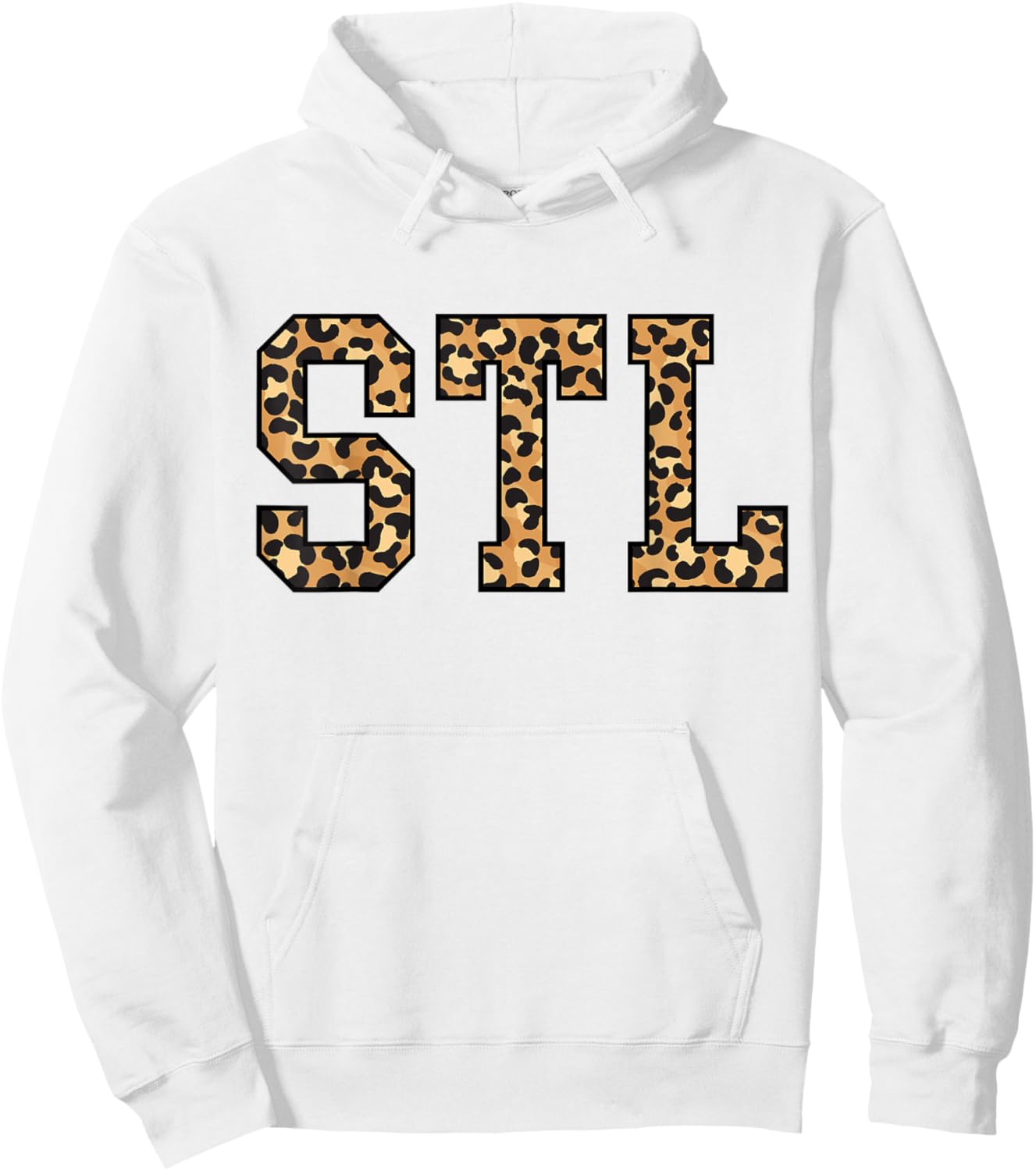 STL Leopard Pattern St. Louis Hoodie - Hoodie | White