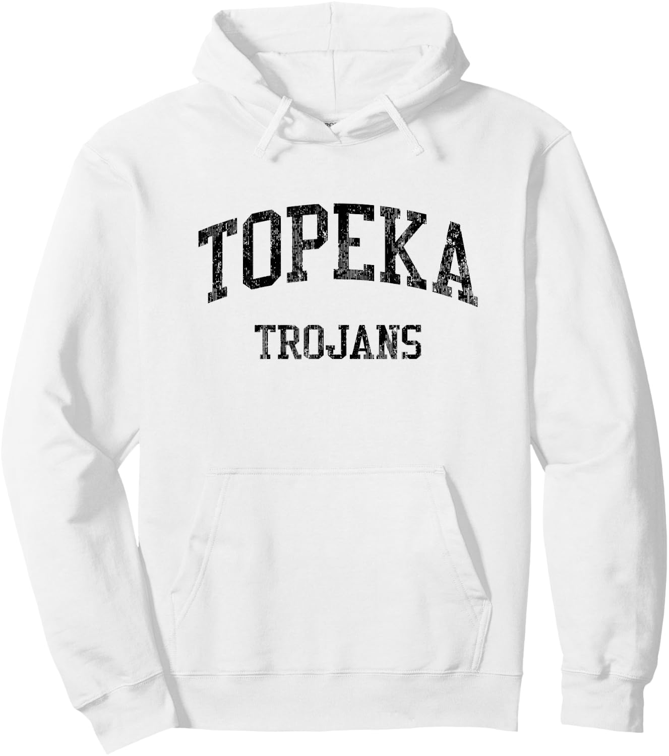 Topeka High School HS Topeka KS Vintage Sports Hoodie - Hoodie | White