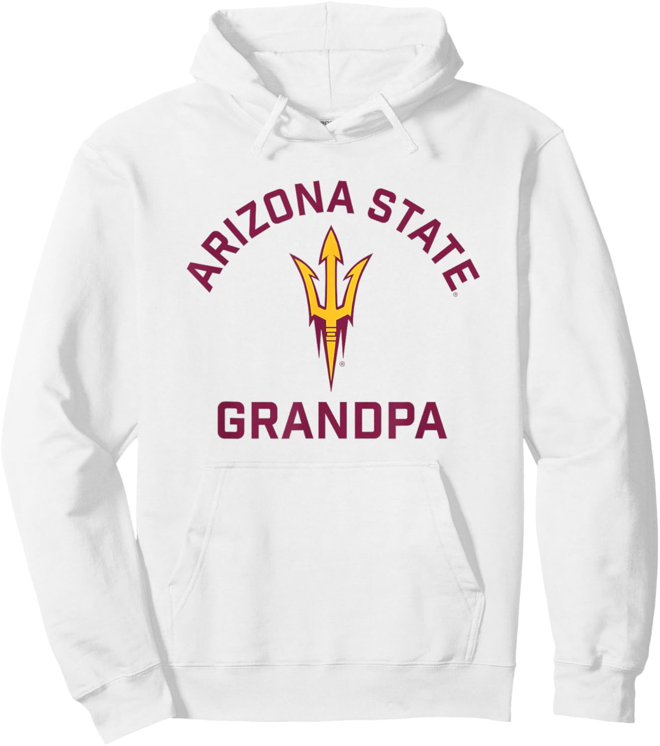 Arizona State University Sun Devils Arched Grandpa Hoodie - Hoodie | White