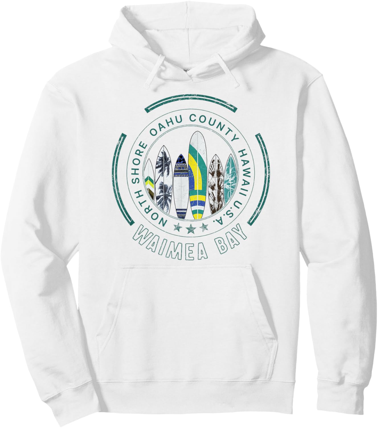 Hawaii Waimea Bay Hawaiian Surfing Hoodie - Hoodie | White