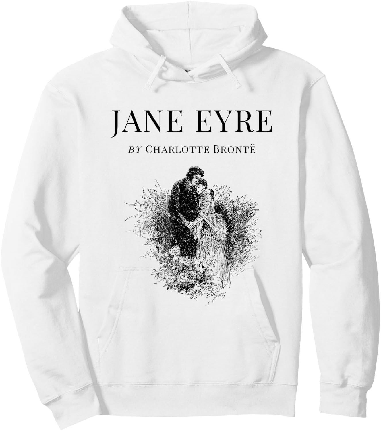Jane Eyre Charlotte Bronte Cover Title Page Hoodie - Hoodie | White