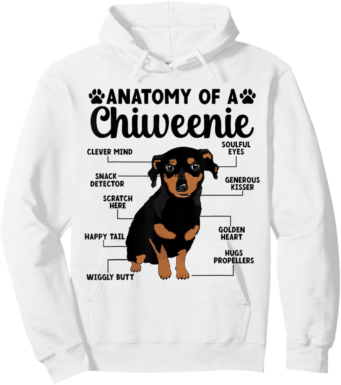 Anatomy Of A Chiweenie Owner Chiweenie Mom Chiweenie Dad Hoodie - Hoodie | White
