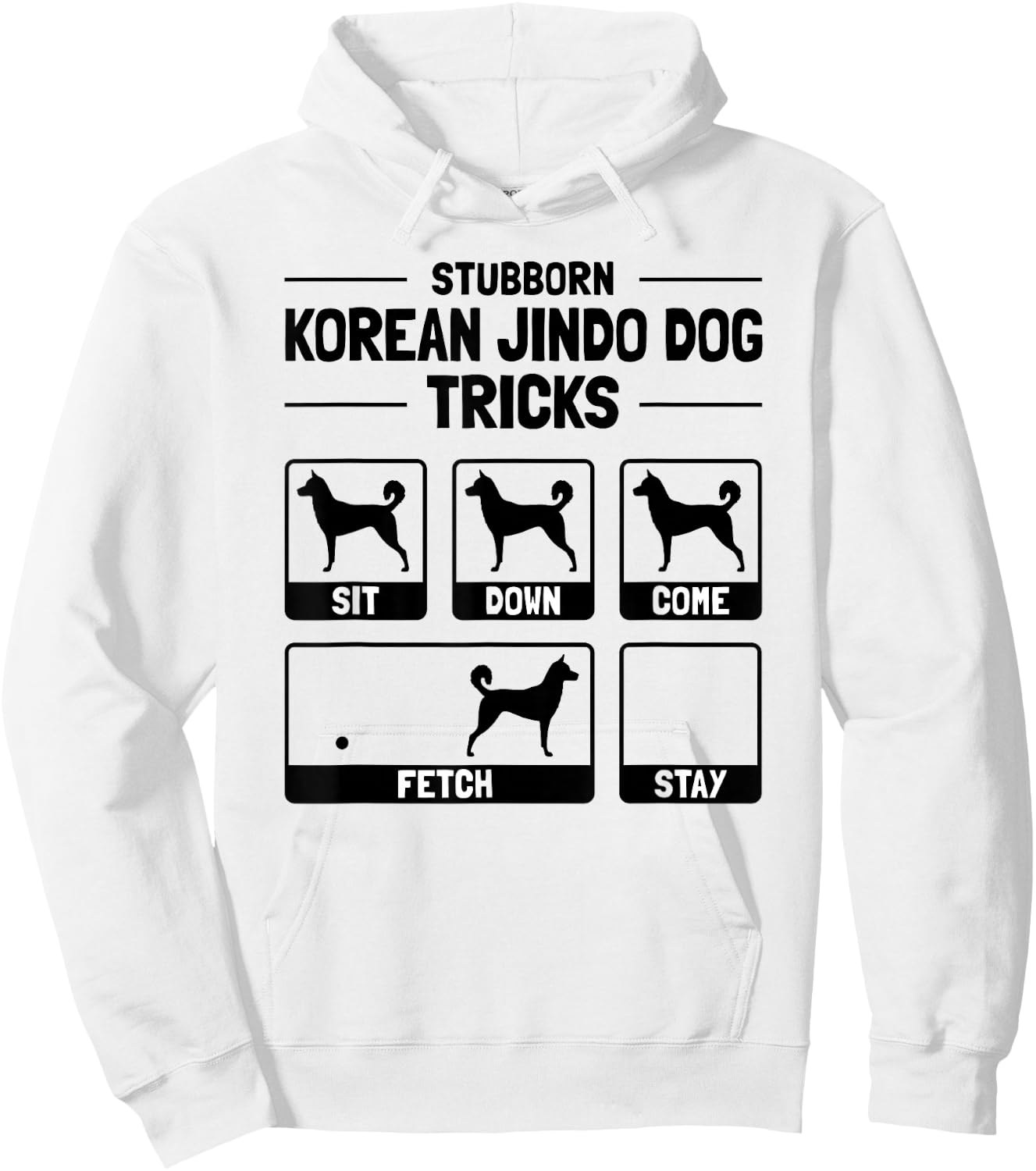 Hilarious Korean Jindo Dog Owner Meme Dog Training Hoodie - Hoodie | White
