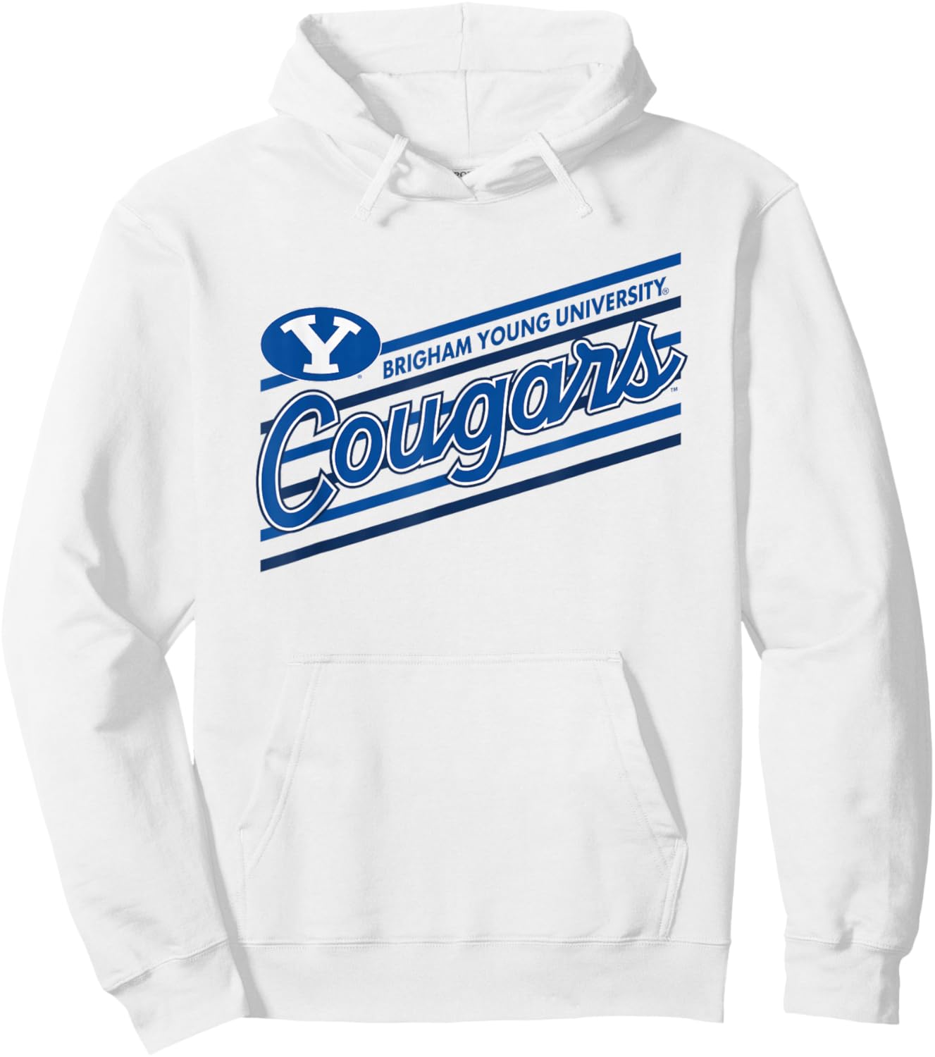 BYU Cougars Retro Performer White Officially Licensed Hoodie - Hoodie | White