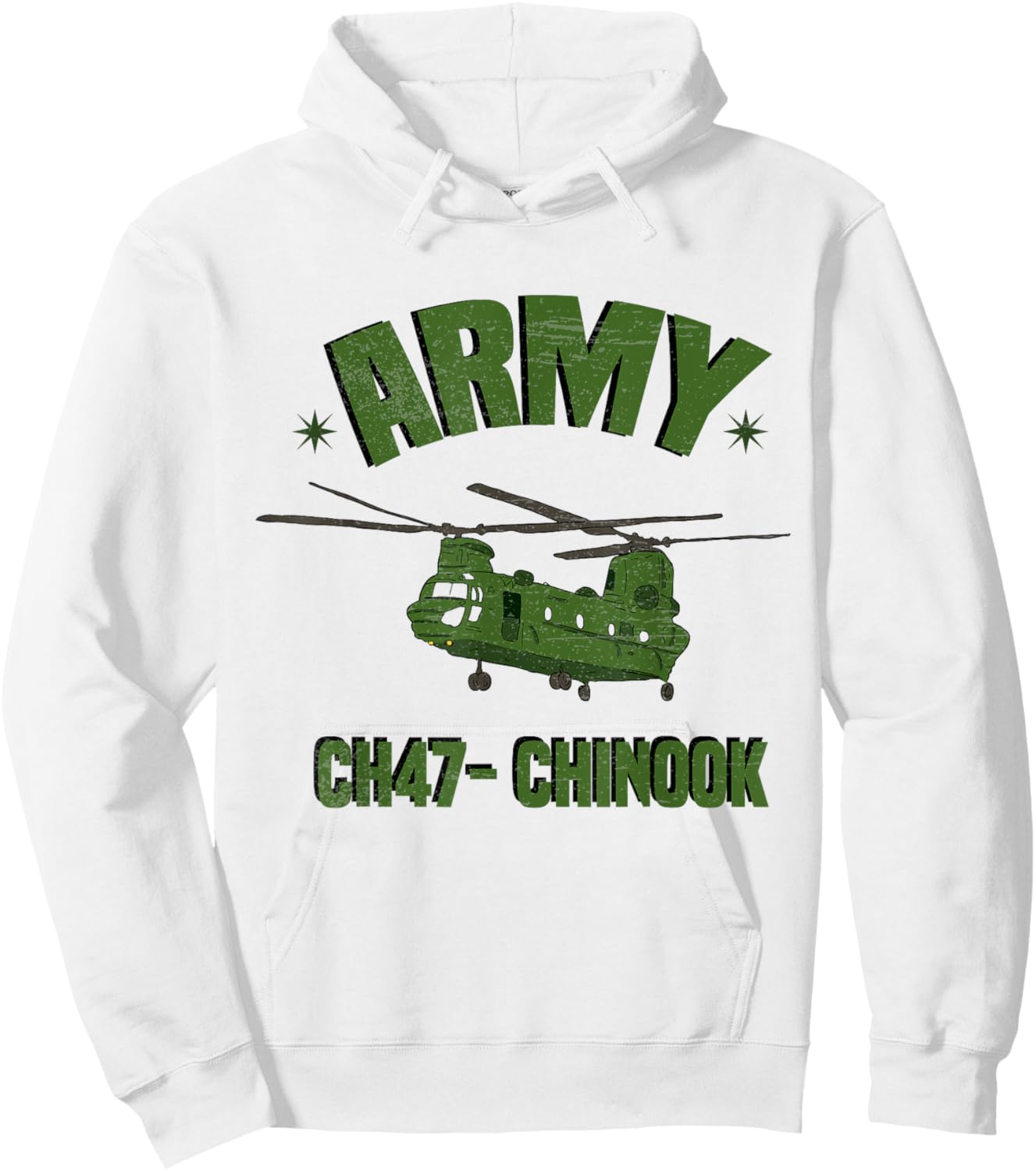 Army Ch-47 Chinook Helicopter Hoodie - Hoodie | White