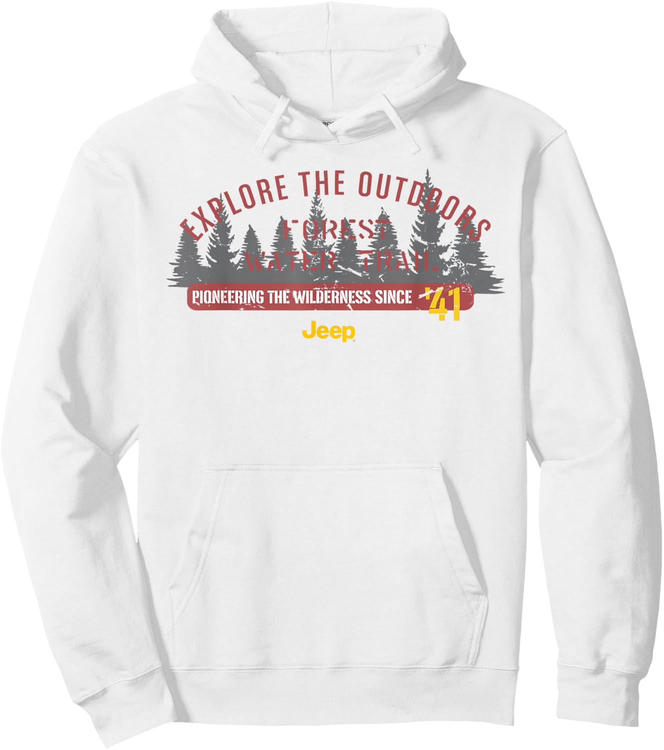 Jeep Outdoors Hoodie - Hoodie | White