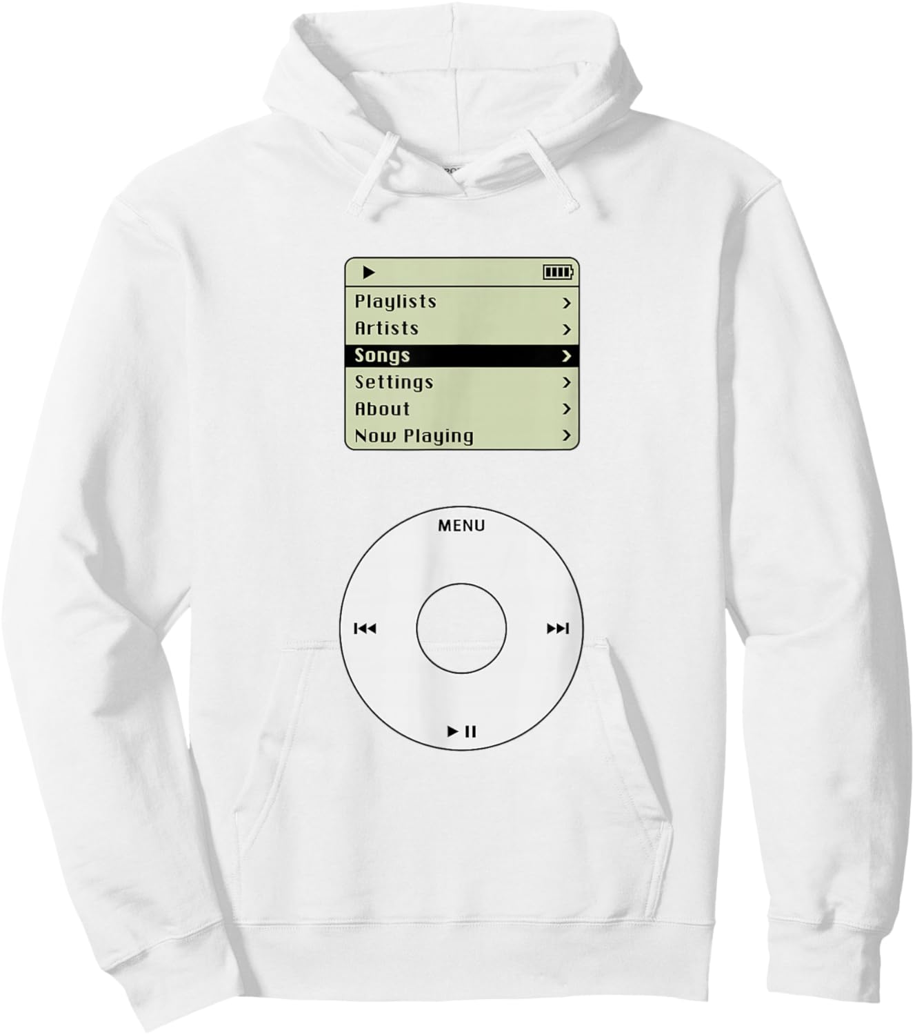 Retro MP3 Player Pod Music Tech Costume Hoodie - Hoodie | White