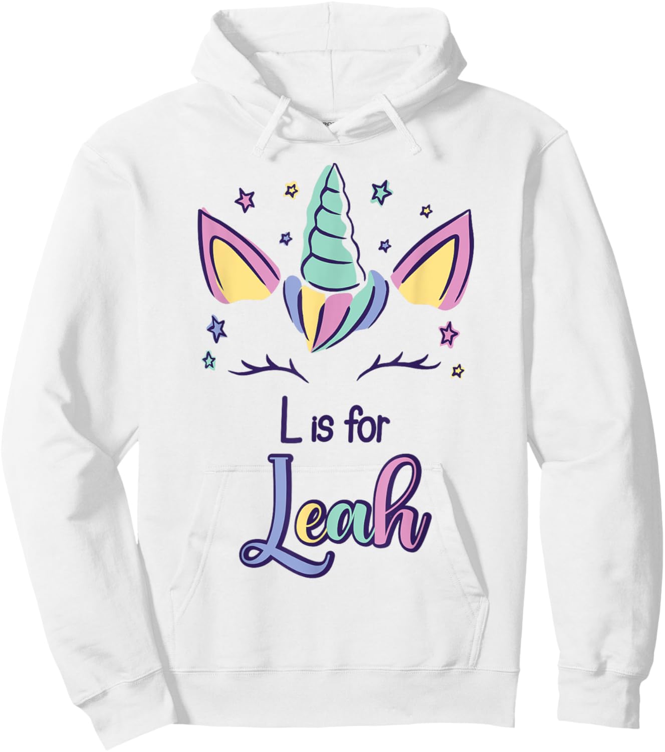 First Name Leah Personalized L Is For Leah Hoodie - Hoodie | White