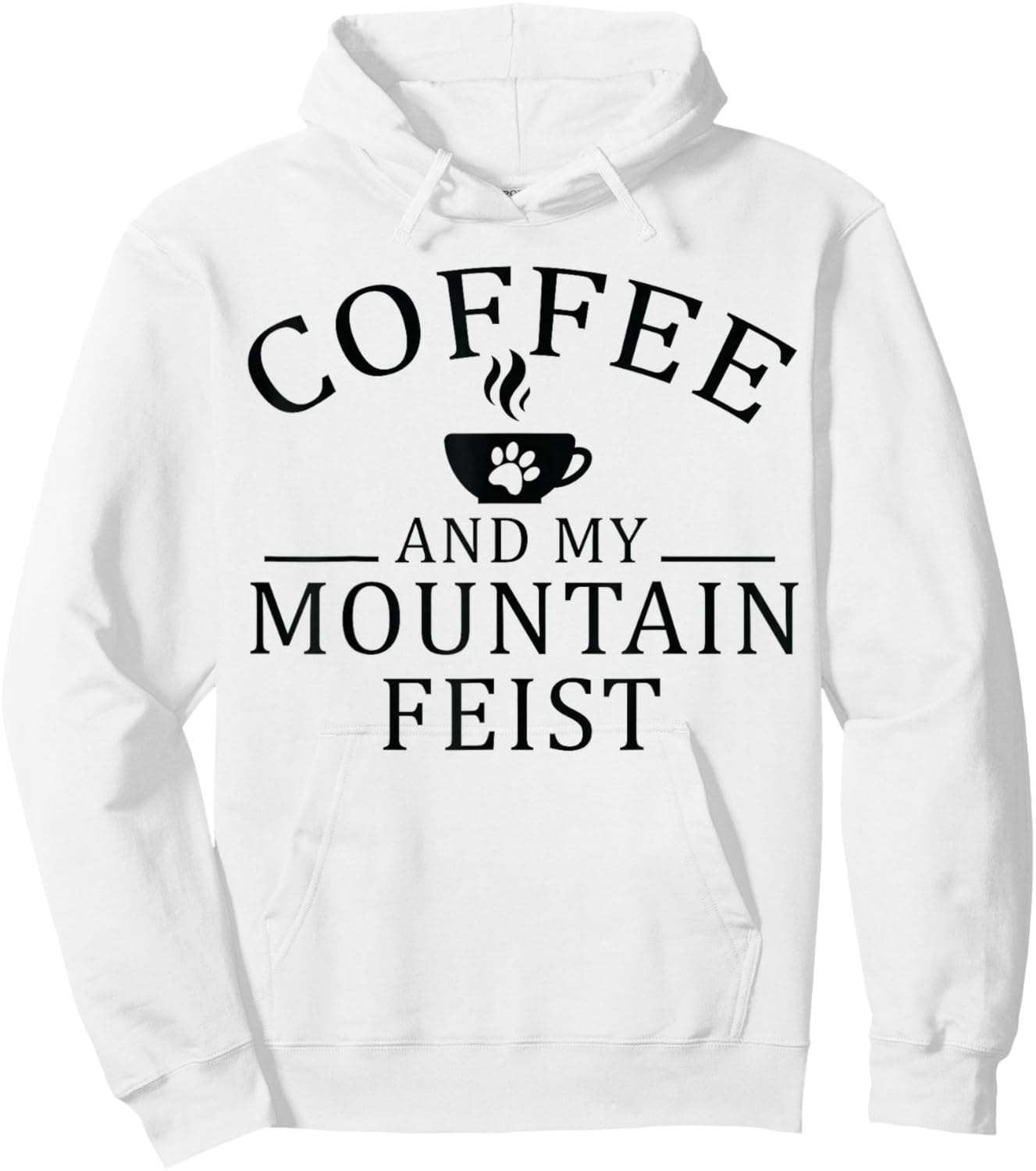 Mountain Feist Dog And Coffee Hoodie - Hoodie | White