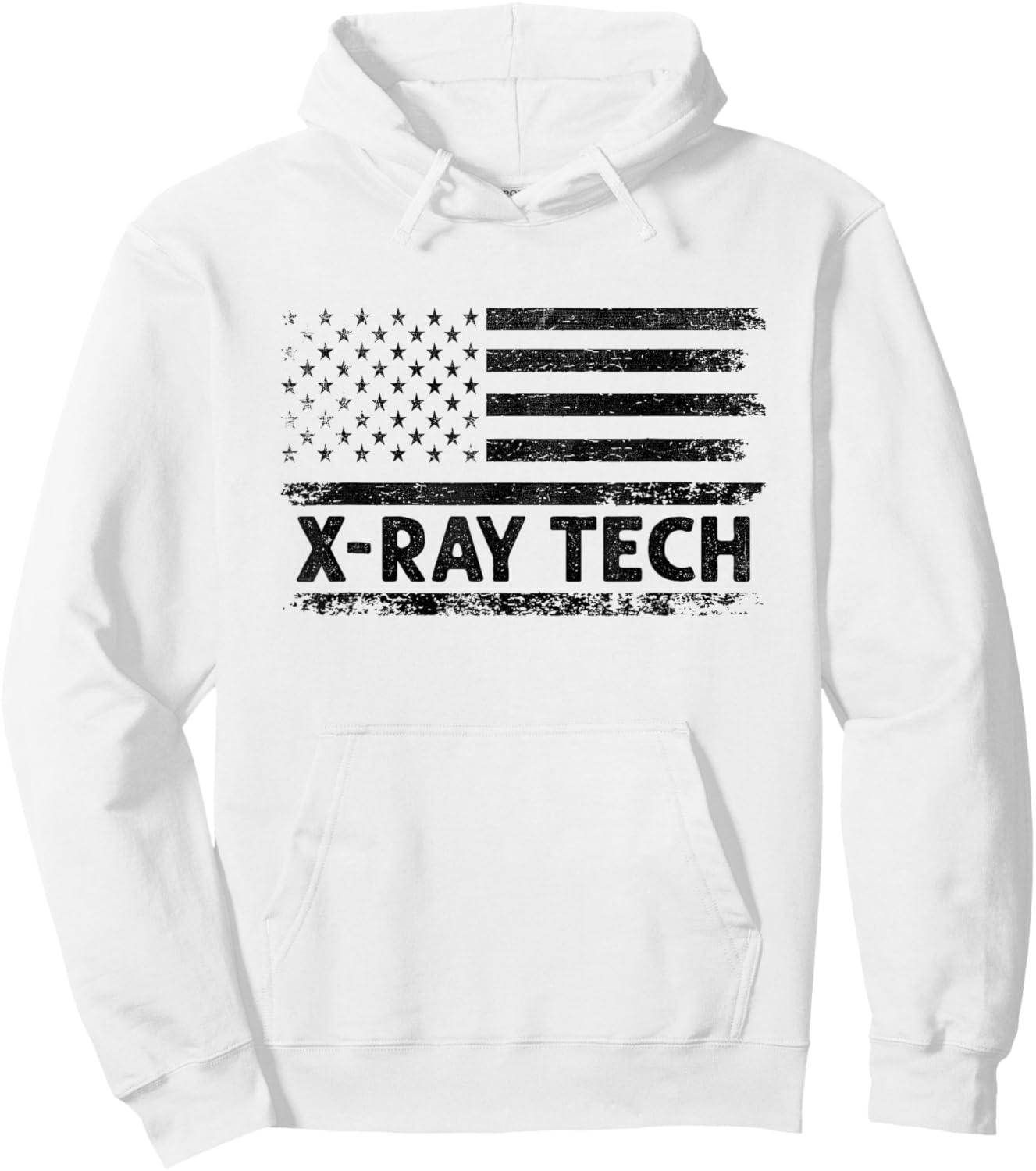 American USA Flag X-Ray Tech Radiology Radiologist Rad Tech Hoodie - Hoodie | White