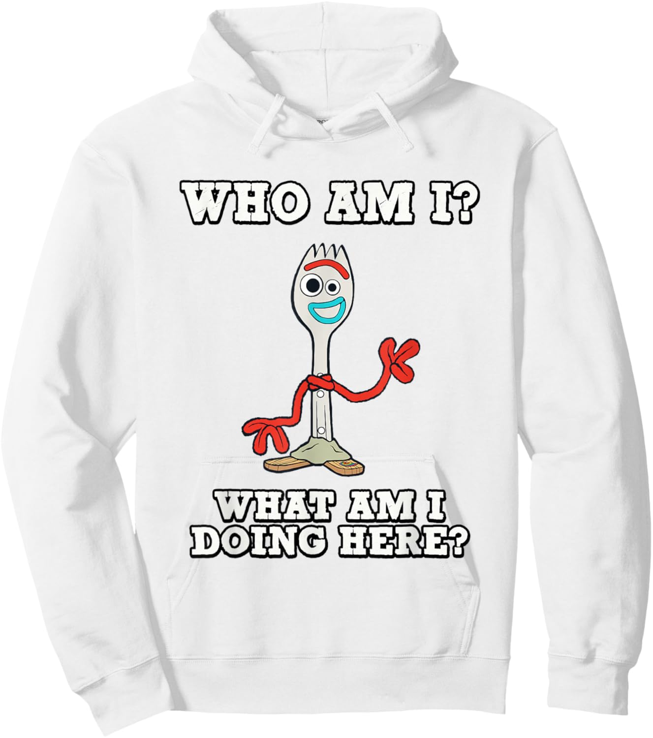 Disney Pixar Toy Story 4 Who Am I? Forky Portrait Hoodie - Hoodie | White
