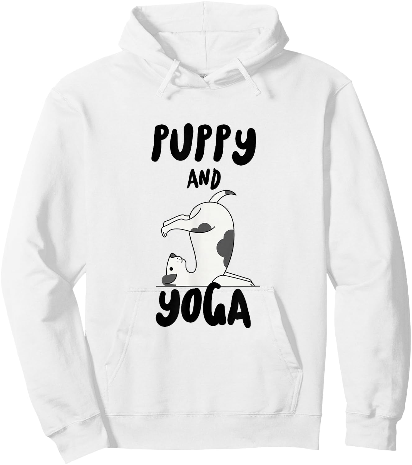 Puppy And Yoga Hoodie - Hoodie | White