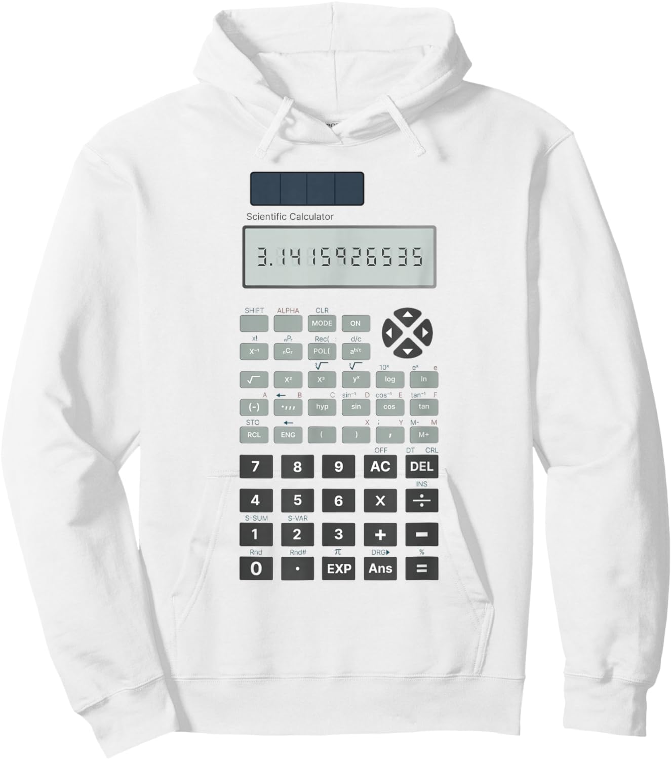 Scientific Calculator Halloween Costume Pretend Graphic Hoodie - Hoodie | White