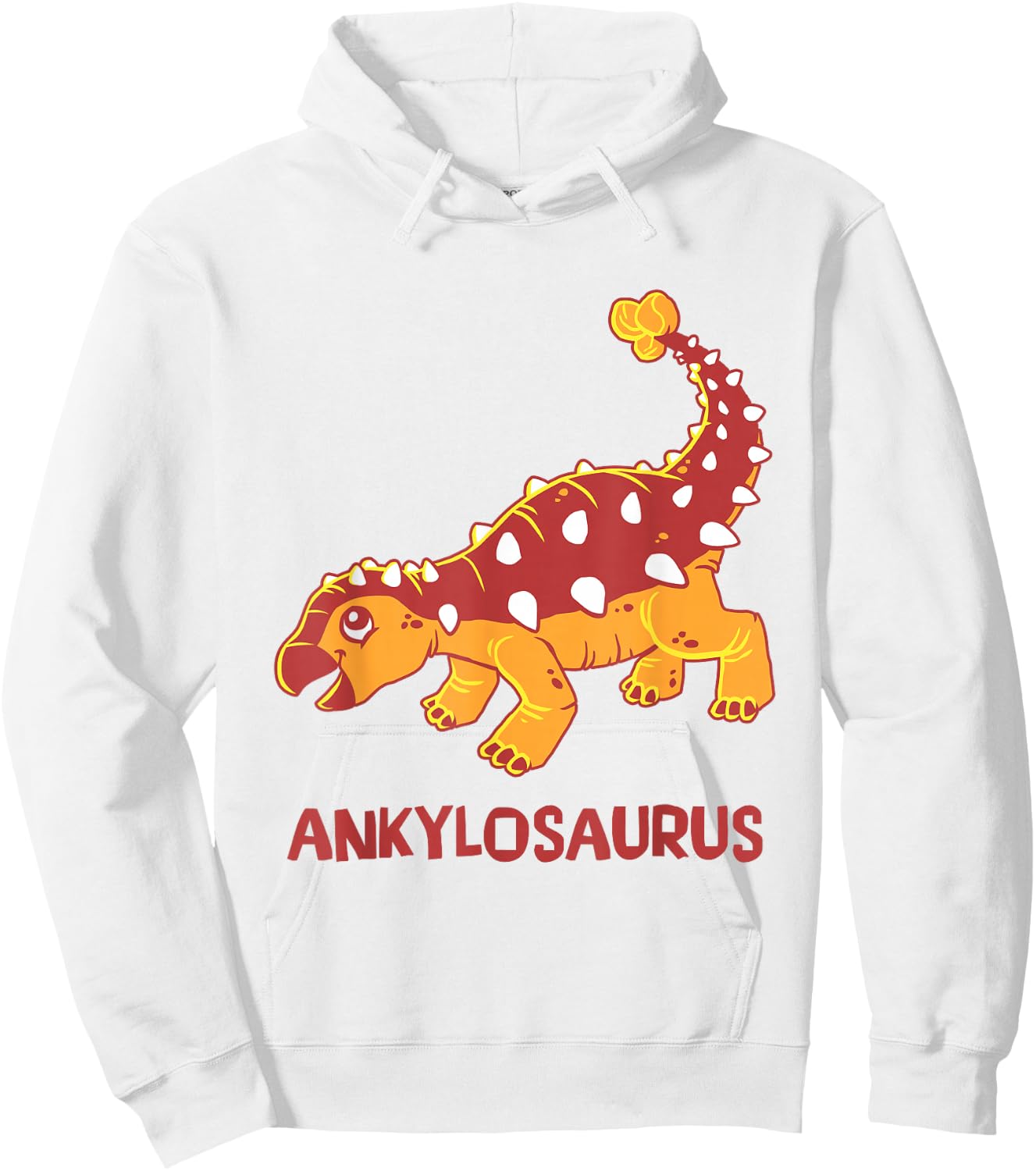 Ankylosaurus Dinosaur | Cute Jurassic Dino Hoodie - Hoodie | White