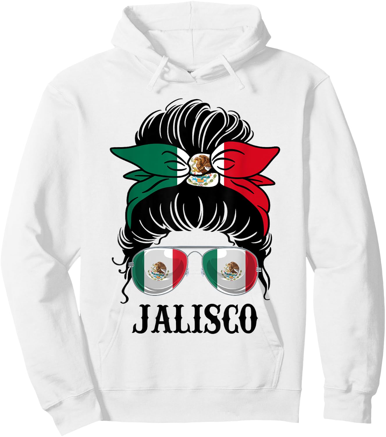 Jalisco Mexico Pride Mexican Flag State Hoodie - Hoodie | White