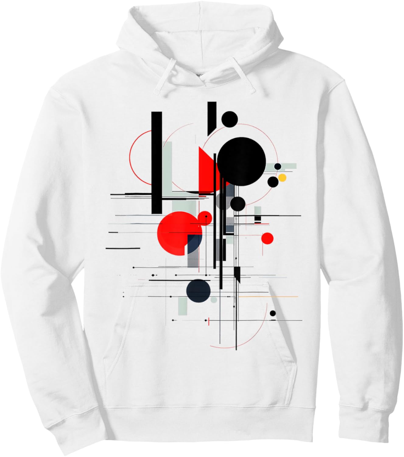 Art Abstract Motif Painting Artwork Geometric Hoodie - Hoodie | White