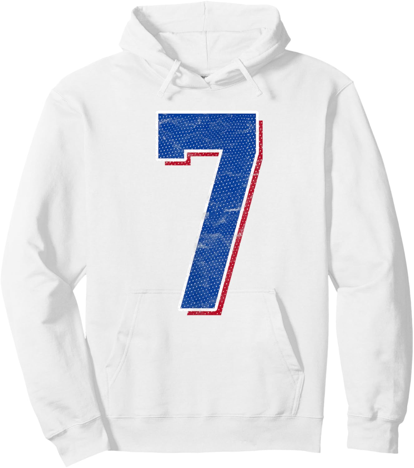 Number 7 Numbered Uniform Sports Team Jersey 7th Birthday Hoodie - Hoodie | White