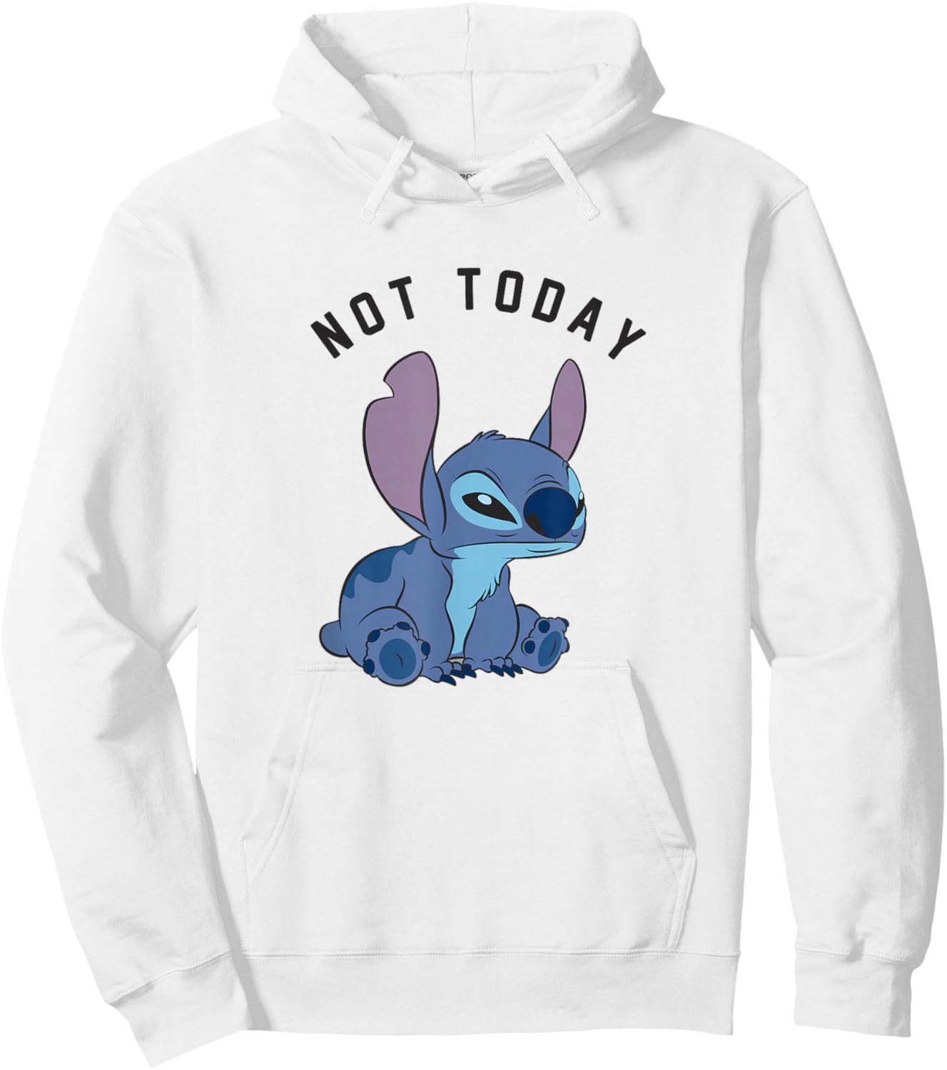 Disney Lilo & Stitch Not Today Sleepy Stitch Portrait Hoodie - Hoodie | White