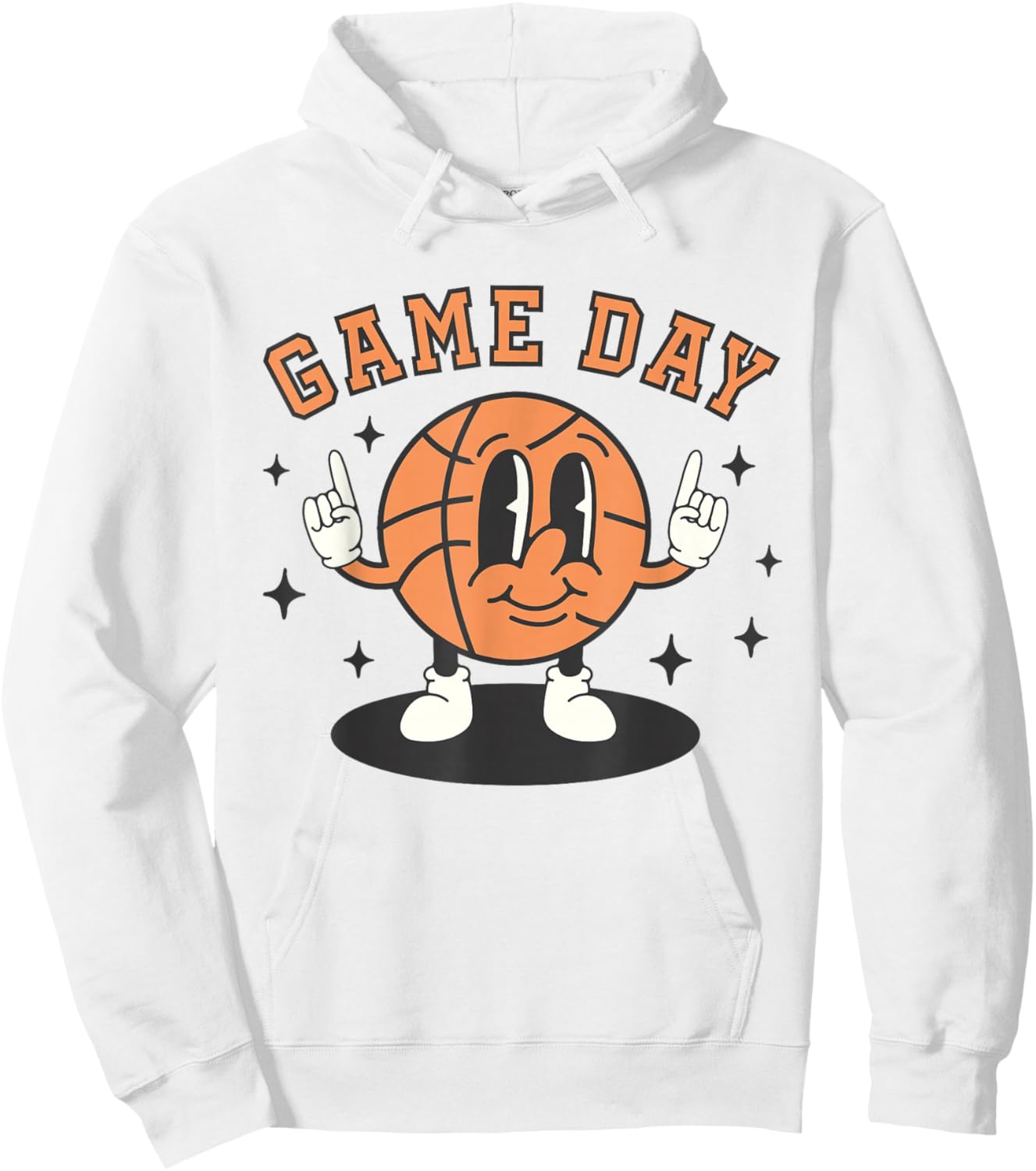 Retro Basketball Vintage Game Day Basketball Player Women Hoodie - Hoodie | White