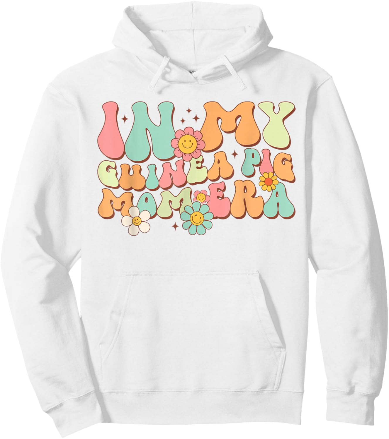 In My Guinea Pig Mom Era Funny Groovy Guinea Pig Mothers Day Hoodie - Hoodie | White