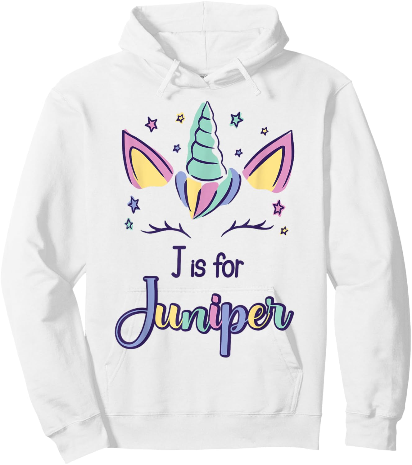 First Name Juniper Personalized J Is For Juniper Hoodie - Hoodie | White