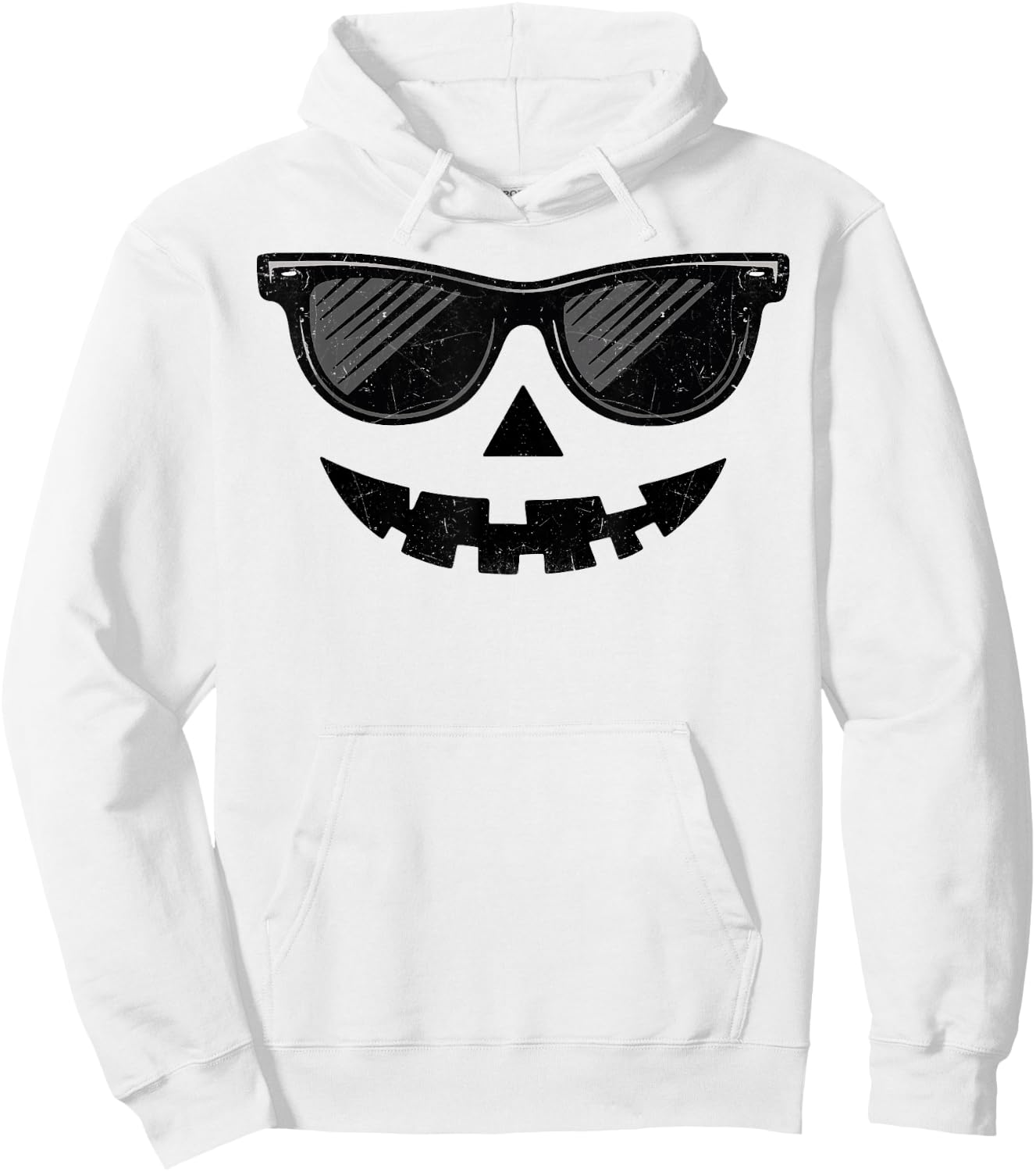 Funny Jack O Lantern Face Pumpkin Halloween Costume Men Boys Hoodie - Hoodie | White