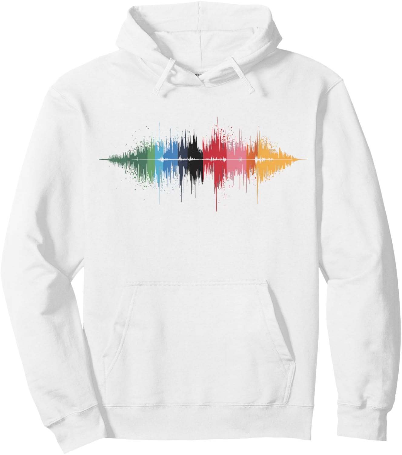 SoundWave Song Art Watercolor Audio Wave Producer Men Women Hoodie - Hoodie | White