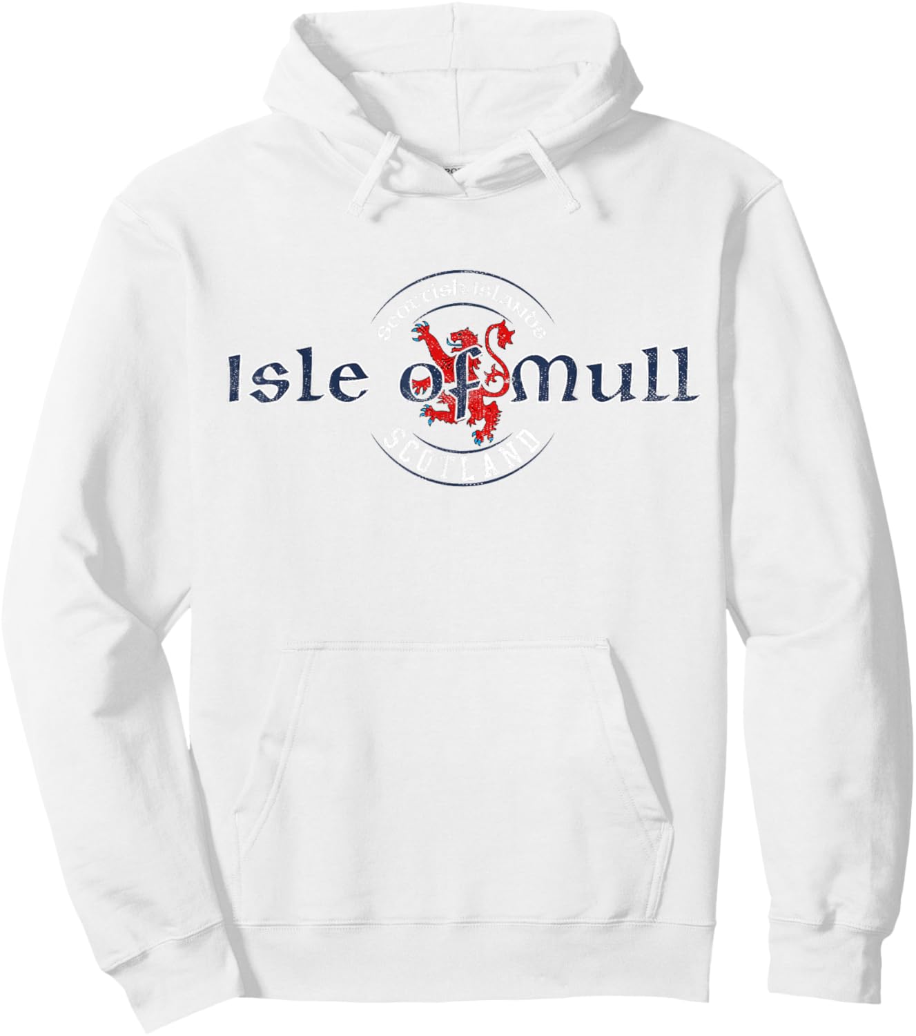 Isle of Mull Scotland Scottish Islands Distressed Hoodie - Hoodie | White