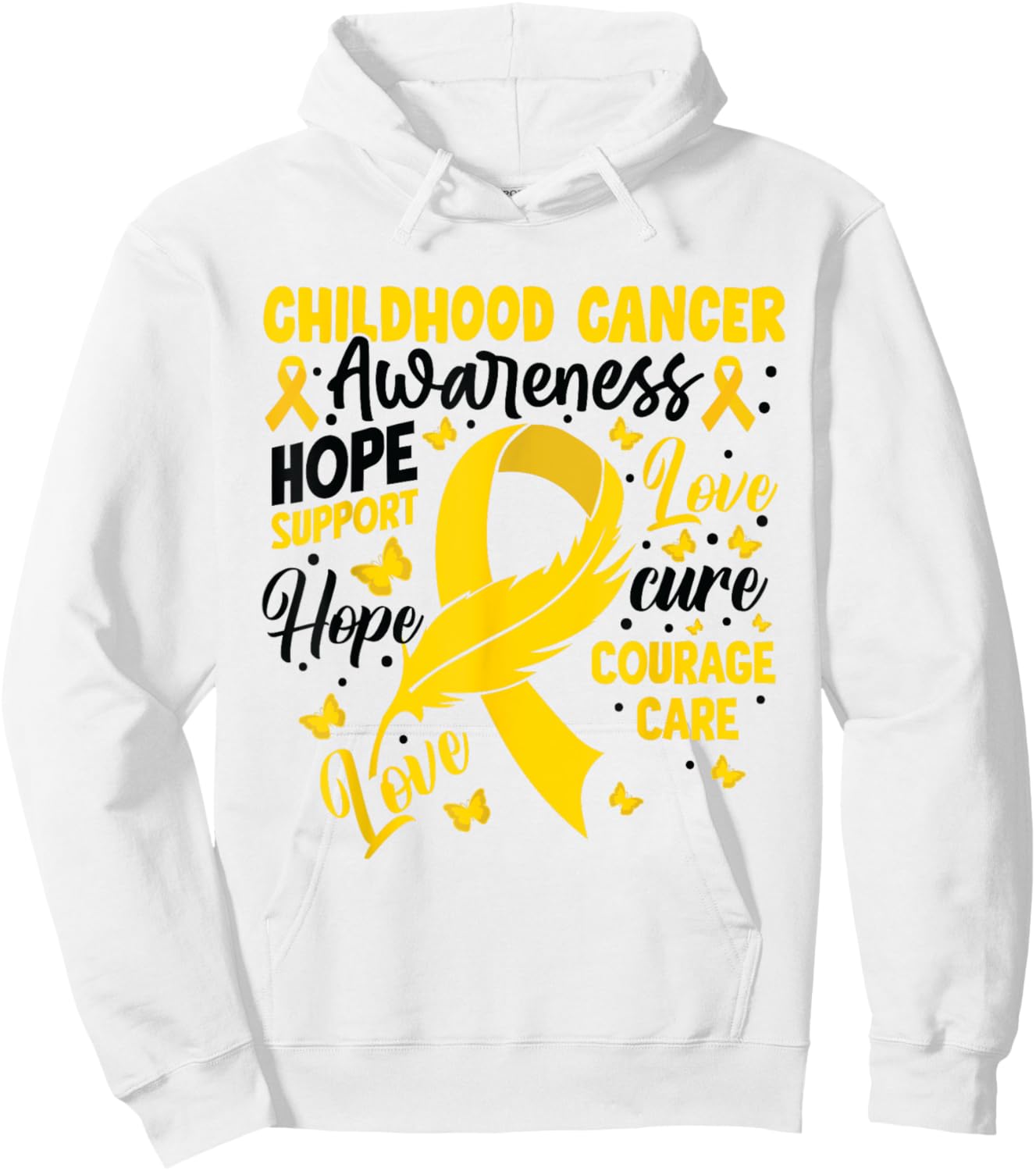 Elephant Childhood Cancer Awareness month In September 2024 Hoodie - Hoodie | White
